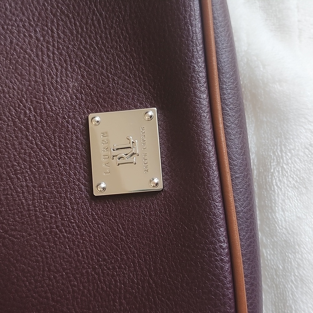 Ralph Lauren Deep Burgundy and Brown Crossbody Bag - Picture 4 of 16
